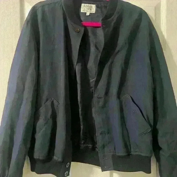ARMANI Junior Navy Blue Bomber Jacket - Picture 2 of 7